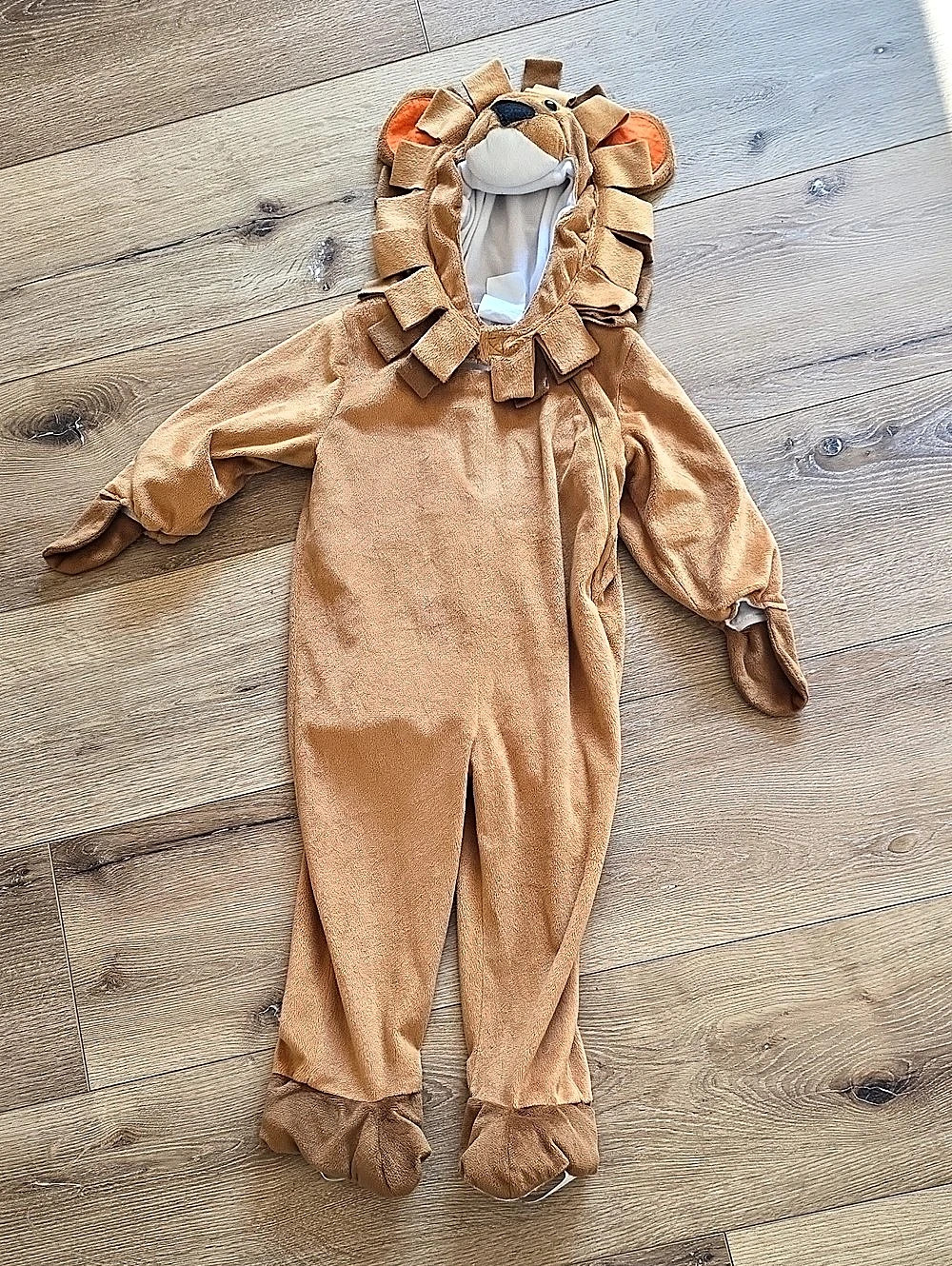 Toddler Lion Halloween Costume Jumpsuit Brown & Orange 2T-3T